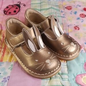 Livie & Luca Metallic Leather Bunny Dress Shoes Size 6 Molly